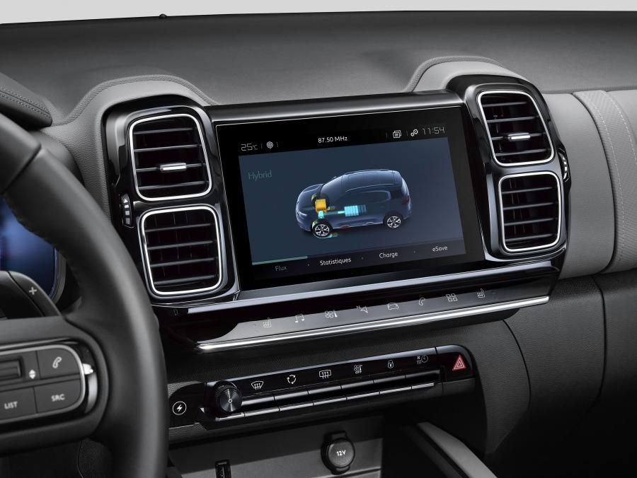 Детали интерьера Citroen C5 Aircross SUV Hybrid 2019 года  (WW) (фото 38 из 49)